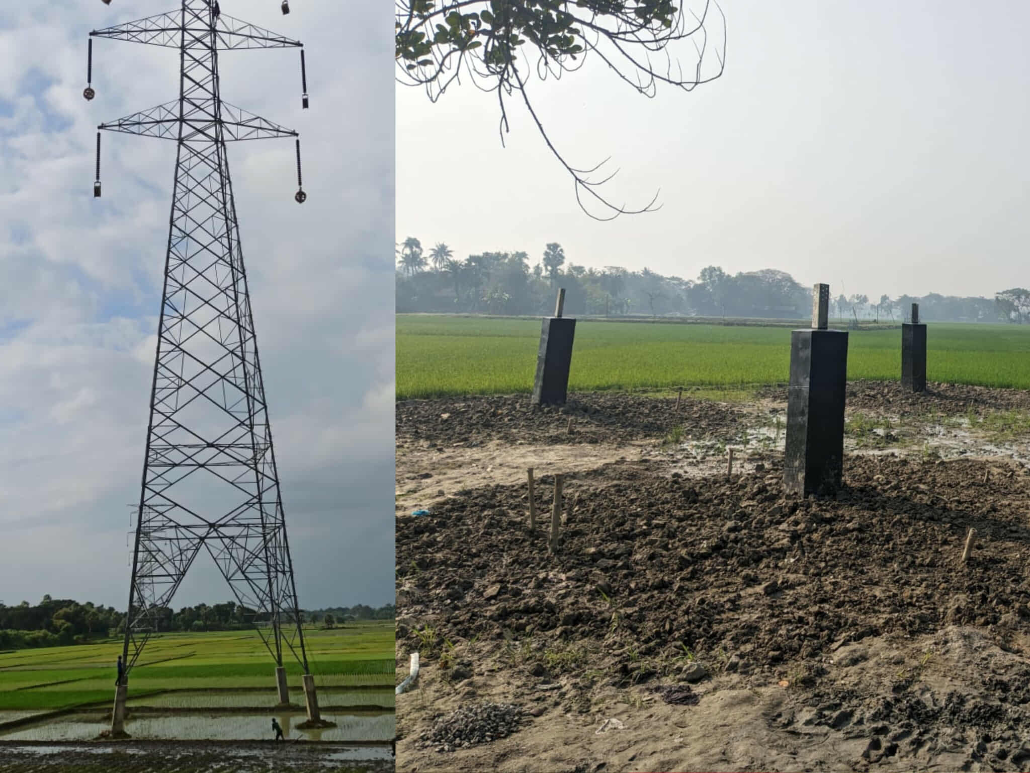বাঁধার মুখে কালিয়াকৈর-শম্ভুগঞ্জ ৪০০ কেভি ডাবল সার্কিট নির্মাণকাজ