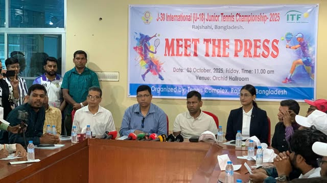 রাজশাহীতে শুরু হচ্ছে ‘৩০তম আন্তর্জাতিক জুনিয়র (অনূর্ধ্ব-১৮) টেনিস চ্যাম্পিয়নশিপ ২০২৫’